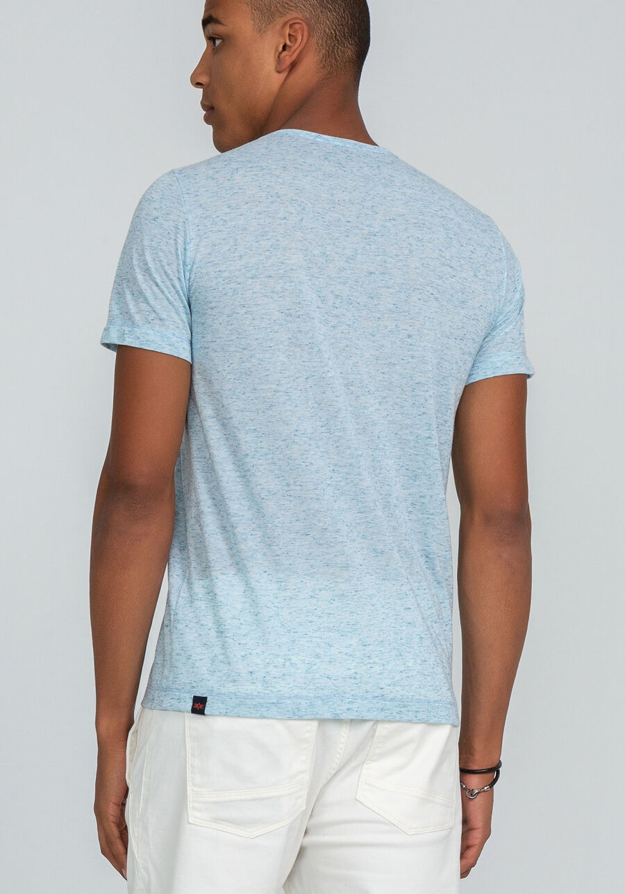 Camiseta Malha Linen Estampa Just Fly, AZUL BLUE MOON. Camiseta Malha Linen Estampa Just Fly, AZUL BLUE MOON, large.
