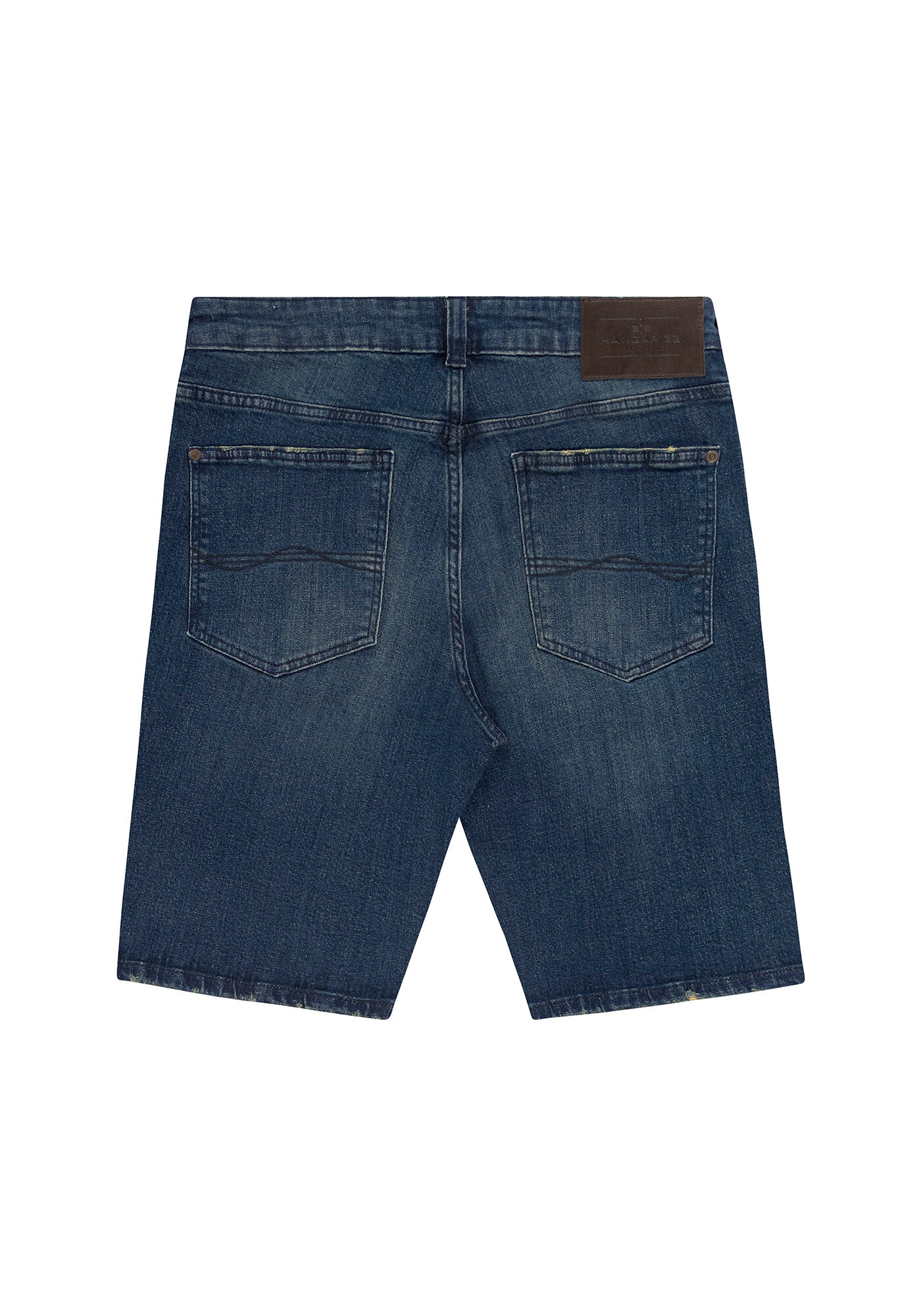 Bermuda Jeans com Elastano Reta, JEANS, large.