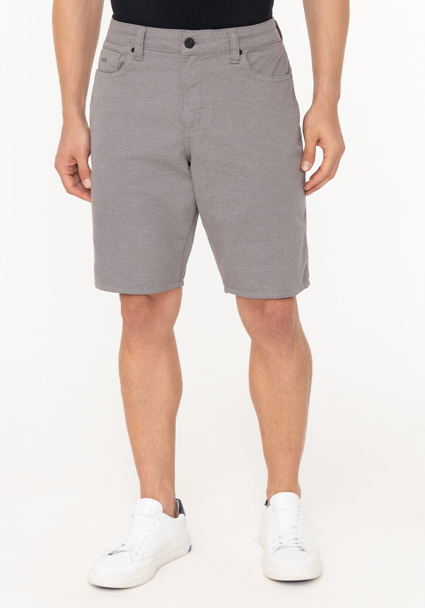 Bermuda Reta Masculina Radial Com Bolsos E Elastano, CINZA COUNTRY, large.