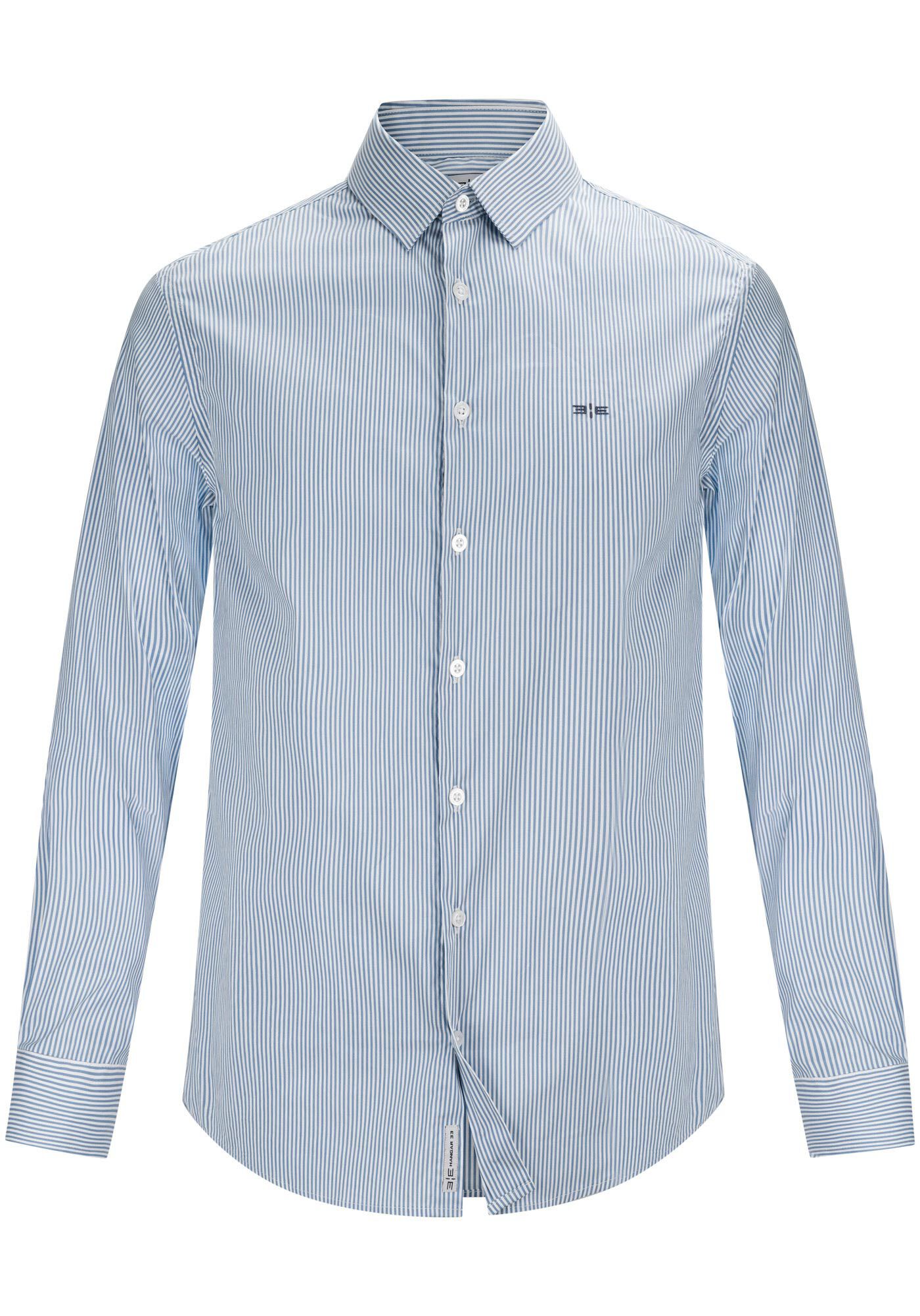 Camisa Masculina Slim Fit em Malha Poliamida, AZUL JEANS, large.