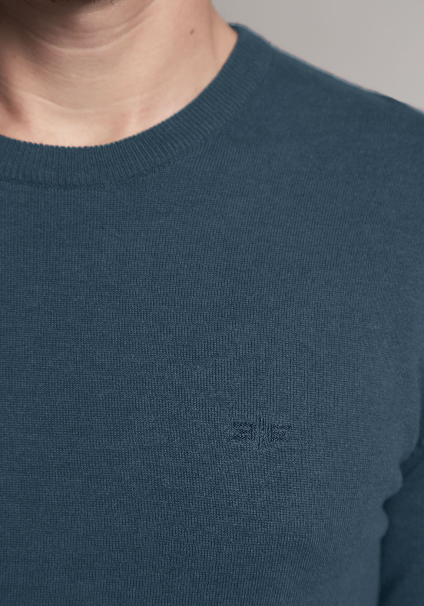 Blus&atilde;o B&aacute;sico Em Tric&ocirc; Com Mangas Longas E Gola Redonda, MARINHO ACTION, large.