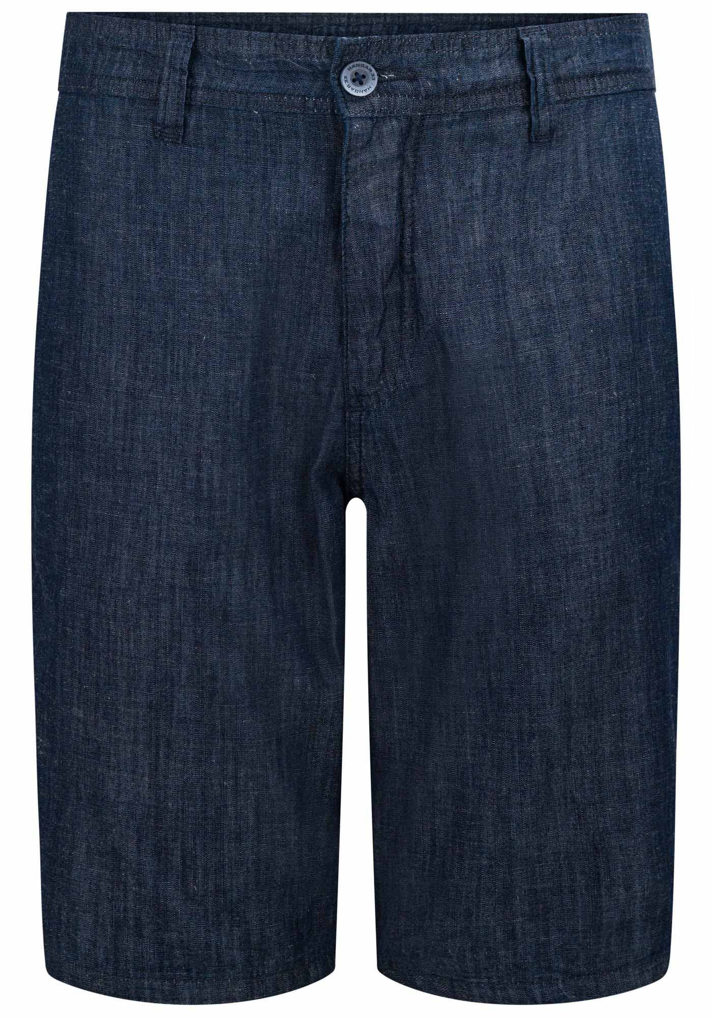 Bermuda Reta Radial Masculina Em Jeans Amaciado Com Linho, JEANS, large.