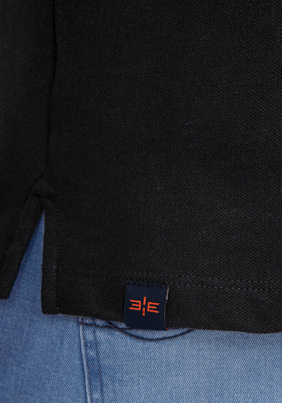 Camisa Polo Malha Piquet com Retilínea, PRETO REATIVO. Camisa Polo Malha Piquet com Retilínea, PRETO REATIVO, large.