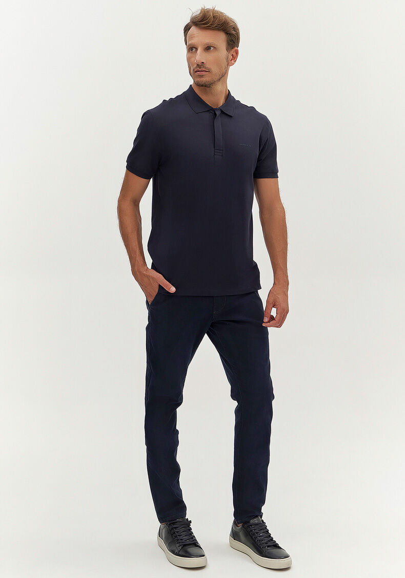 Camisa Polo Masculina em Malha Pima, MARINHO IMPERIO, large.