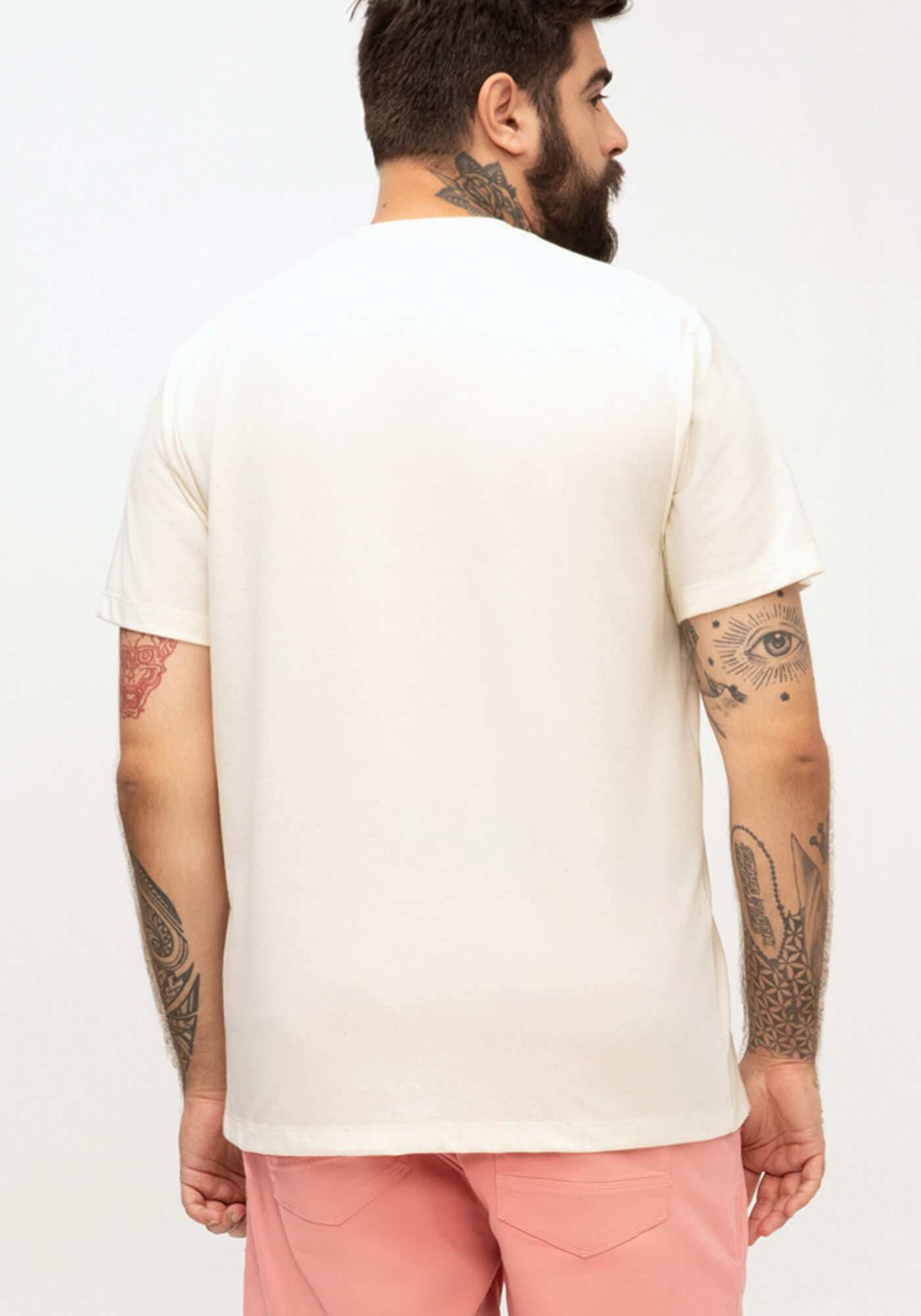 Camiseta Masculina Big & Tall em Malha Piquet, BRANCO OFF WHITE, large.