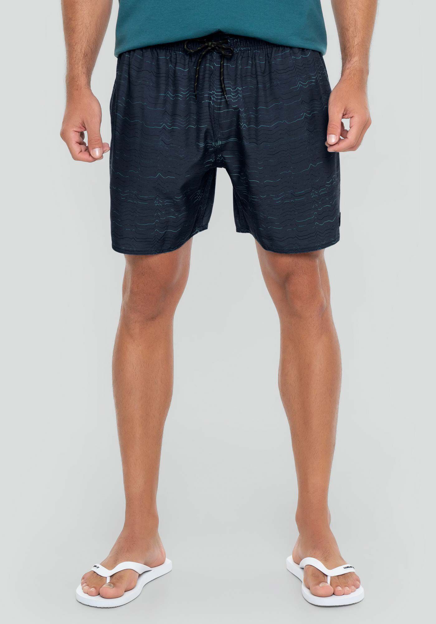 Shorts Masculino em Tecido Plano Estampado, MARINHO IMPERIO, large.