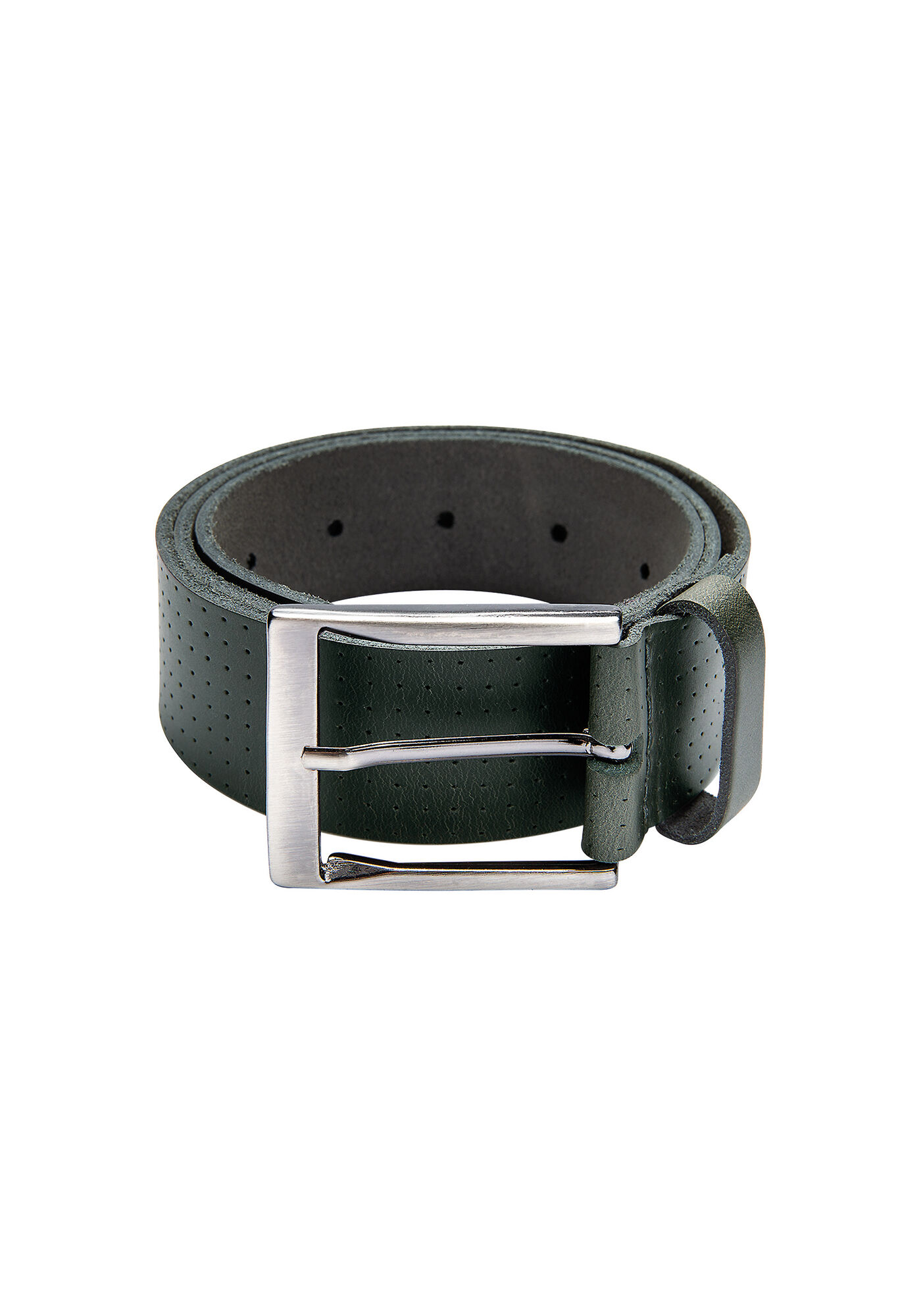 Cinto De Couro Masculino Com Fivela Quadrada Metalizada, PRETO REATIVO, large.