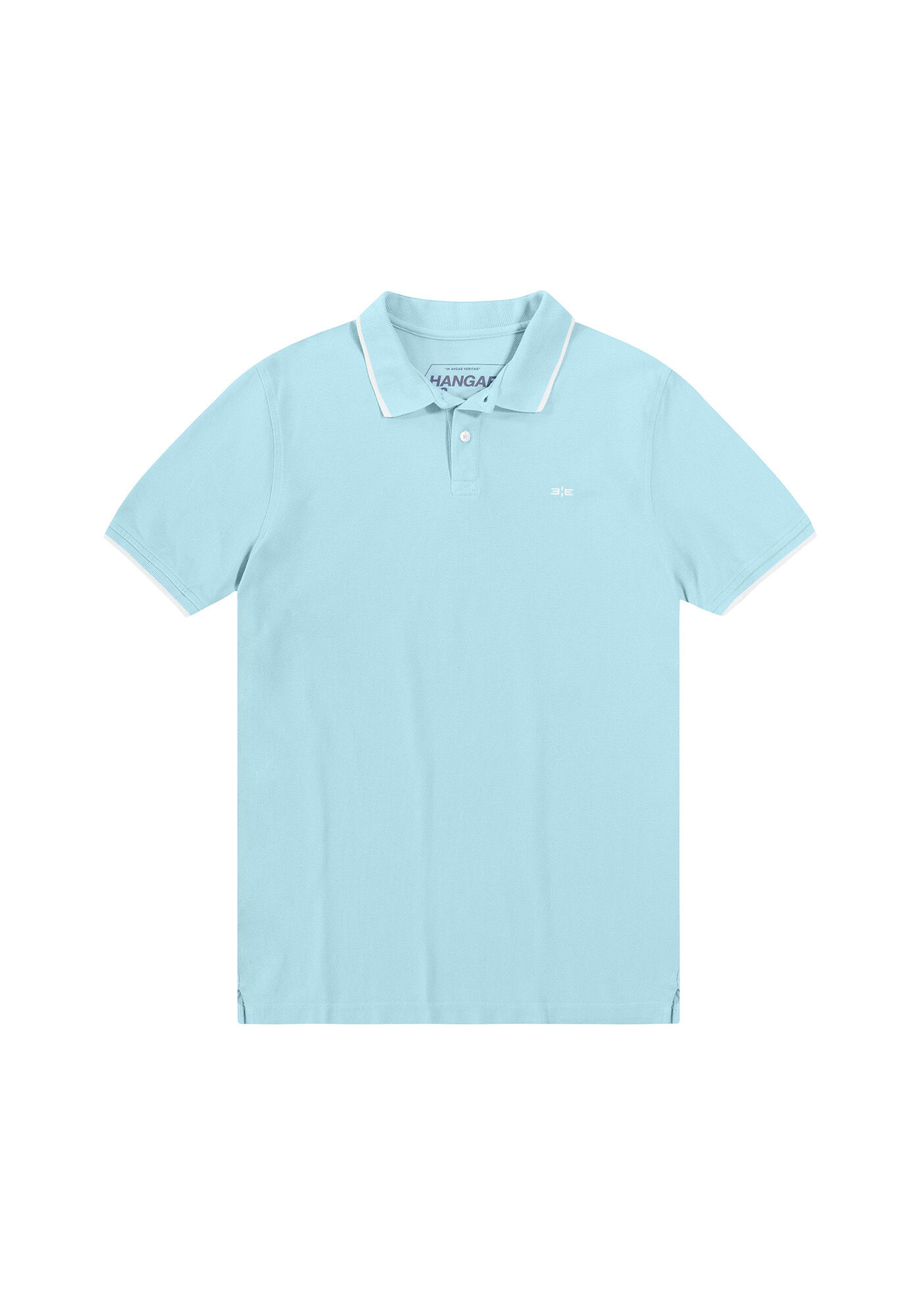 Camisa Polo Masculina Malha Piquet Double, AZUL BRIGHT, large.