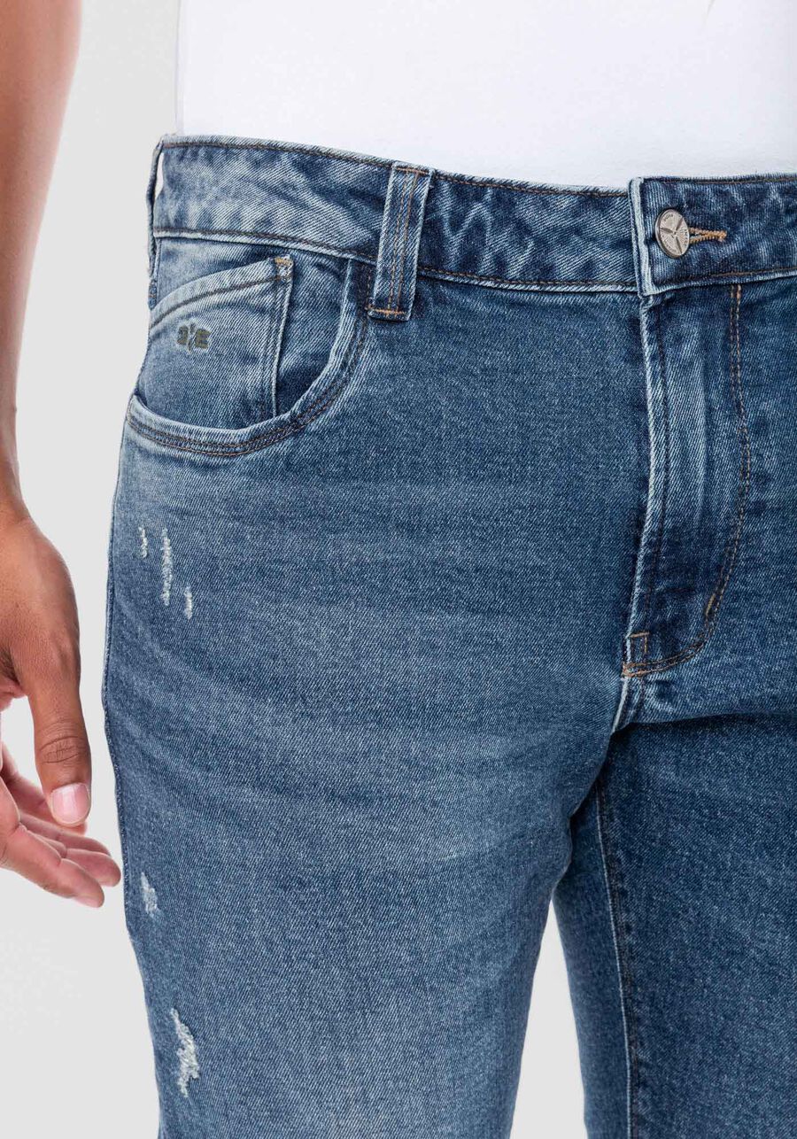 Calça Jeans Skinny Masculina com Bolso Celular, JEANS, large.