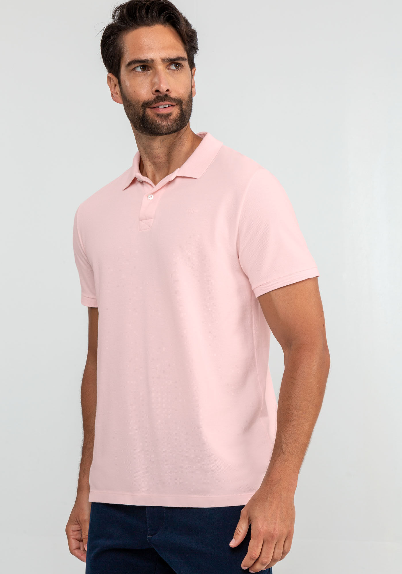 Calça sarja e camisa polo top
