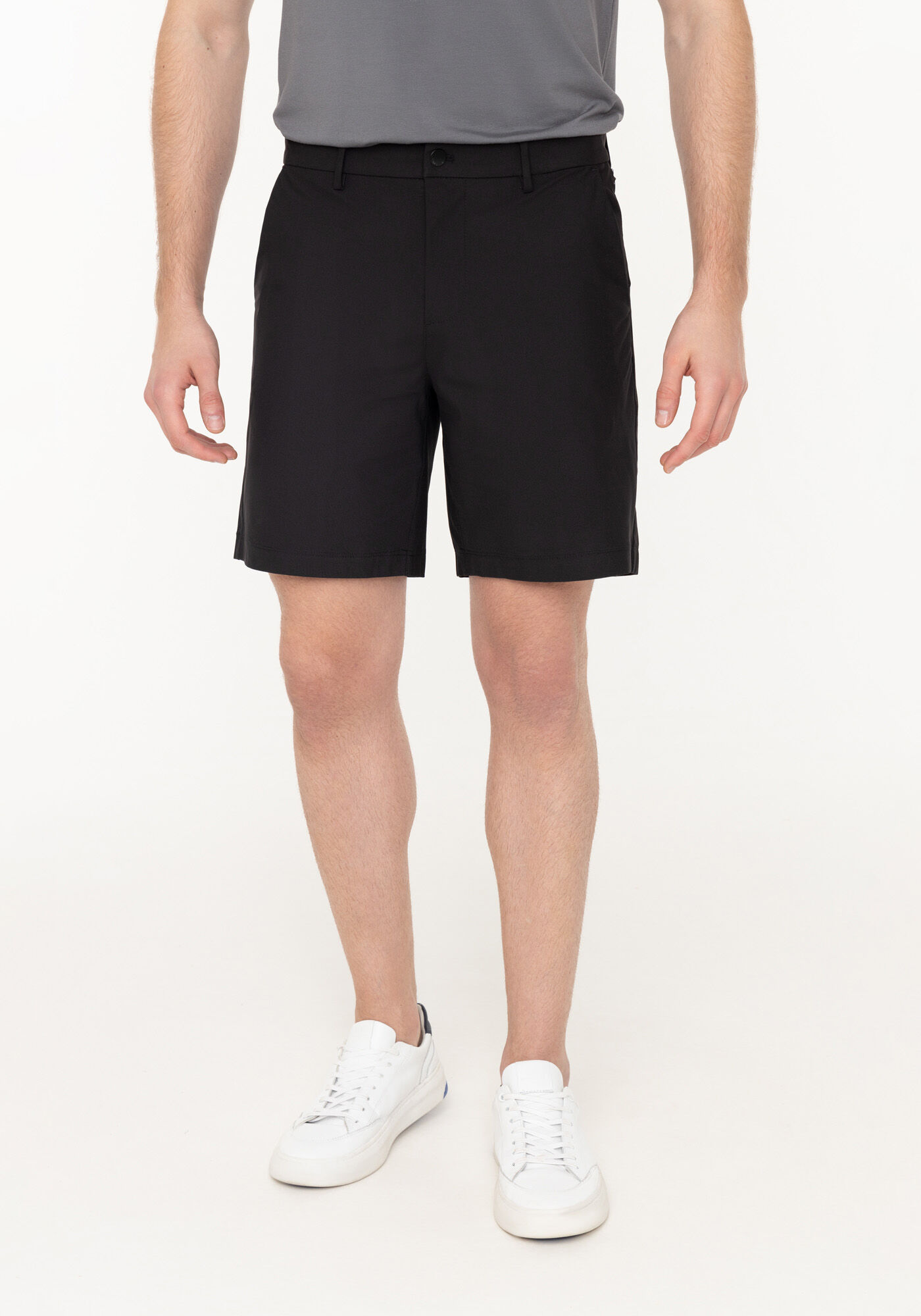 Bermuda Com Passantes E Bolsos Funcionais, PRETO REATIVO, large.