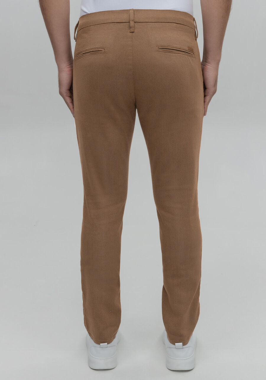 Calça sarja slim masculina ponto roma, MARROM MOCACCINO. Calça sarja slim masculina ponto roma, MARROM MOCACCINO, large.