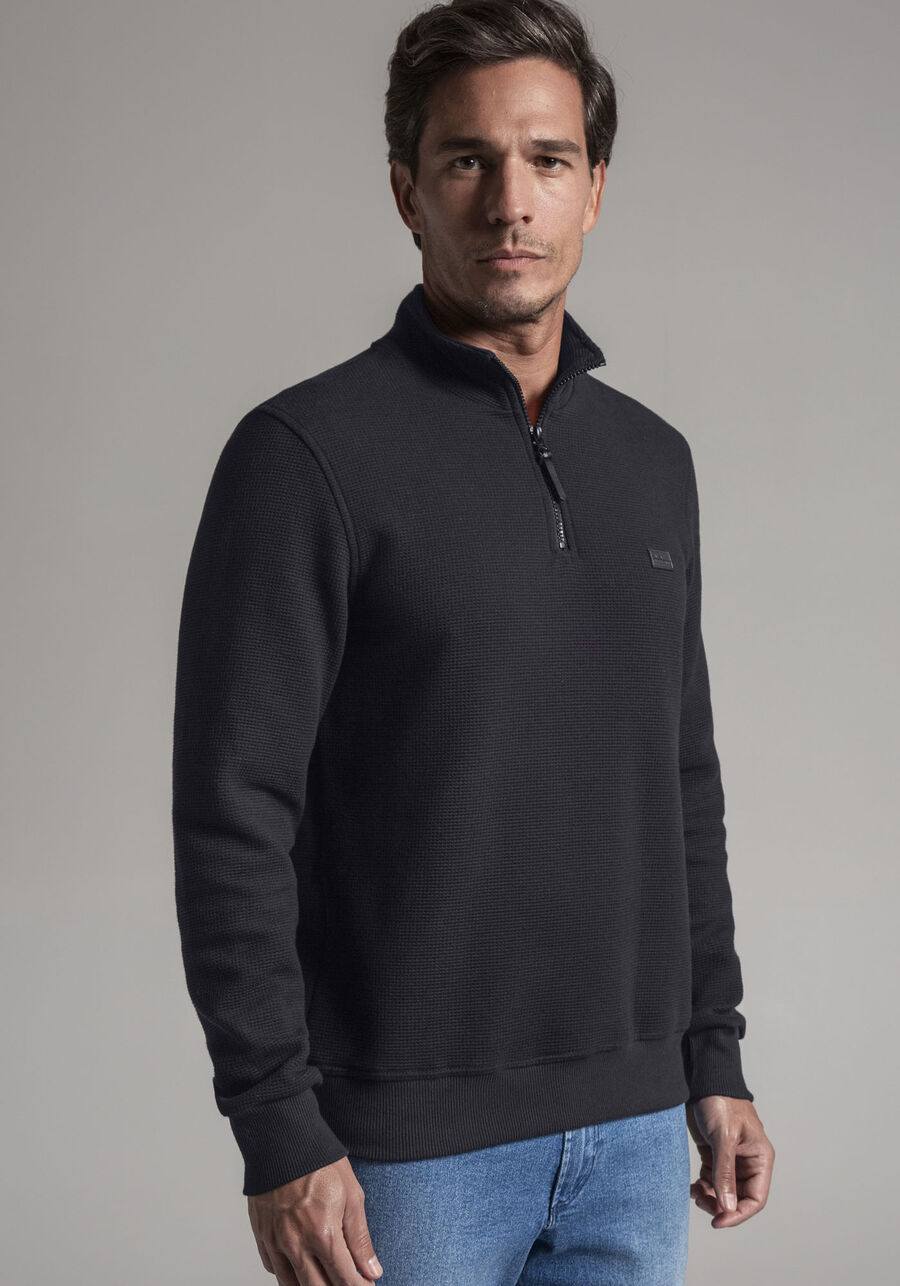 Blusão Masculino Texturizado com, MARINHO IMPERIO. Blusão Masculino Texturizado com, MARINHO IMPERIO, large.