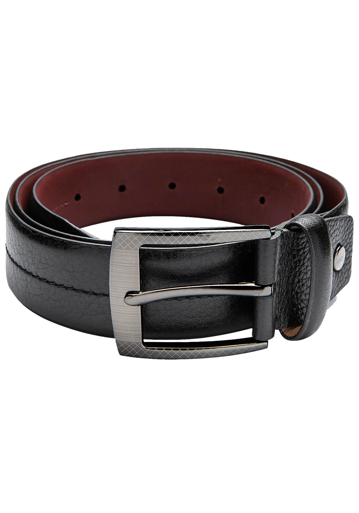 Cinto Cl&aacute;ssico em Couro, PRETO REATIVO, large.