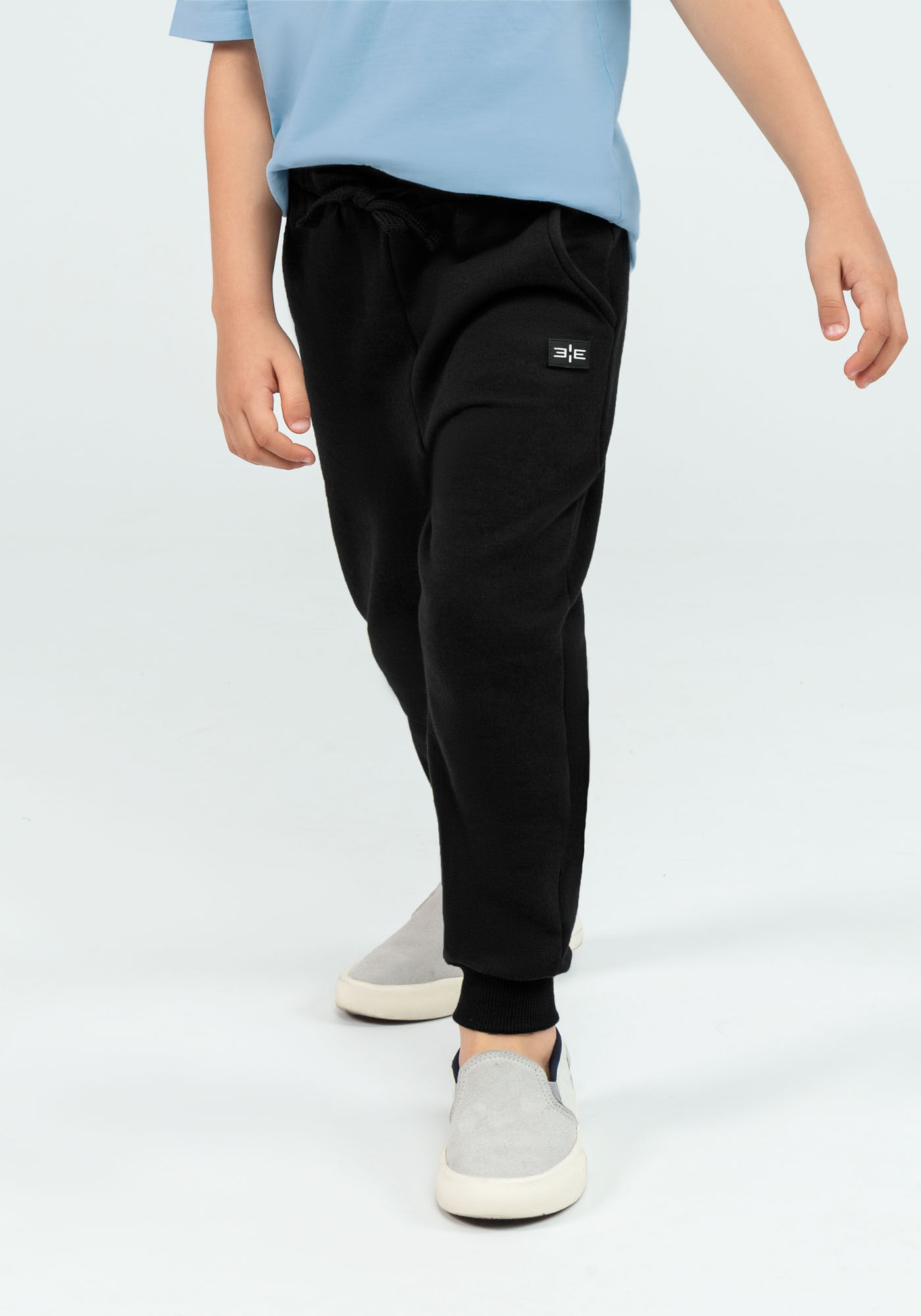 Cal&ccedil;a em Moletom com Bolsos Tal Pai Tal Filho Infantil, PRETO REATIVO, large.