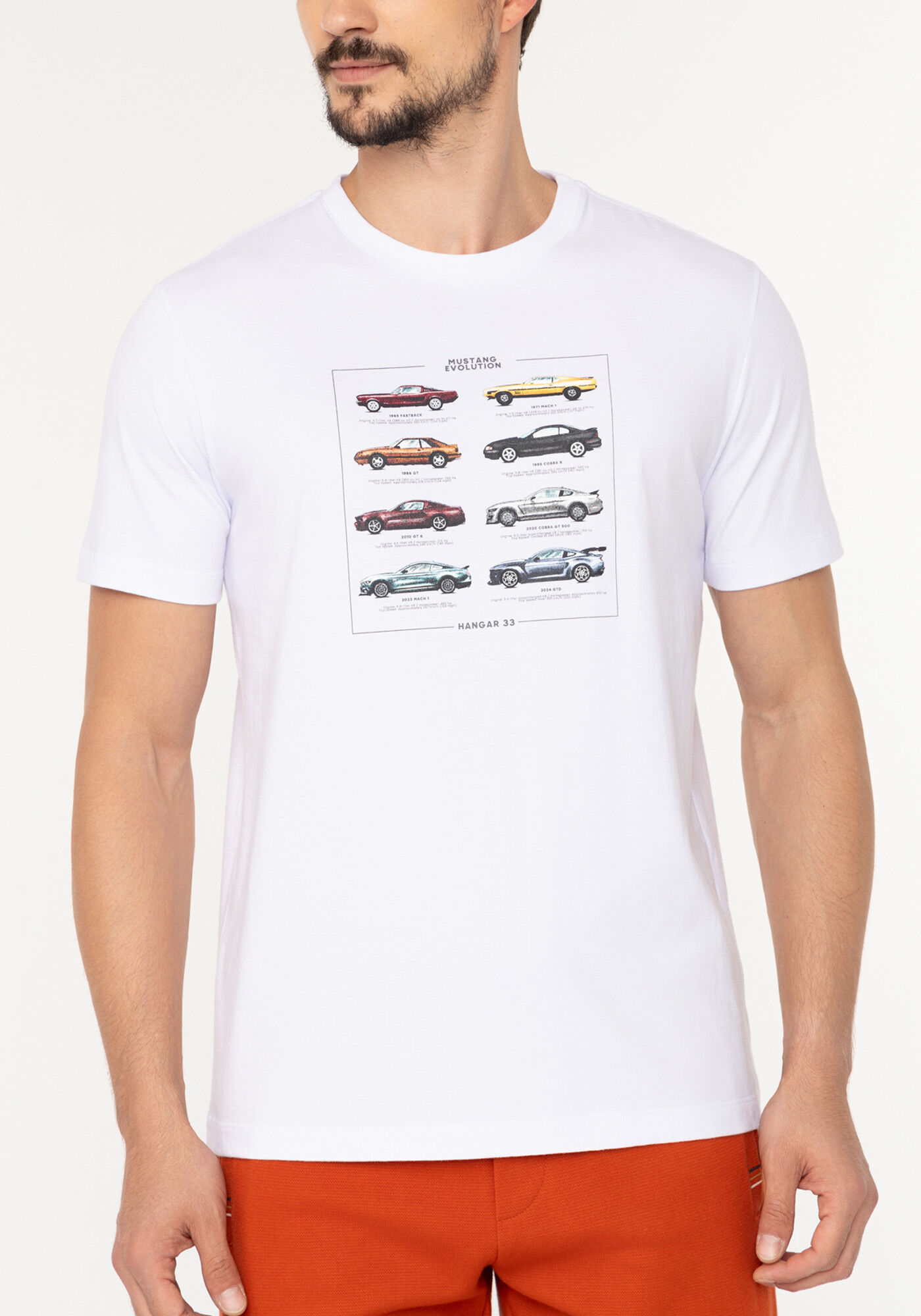 Camiseta Com Estampa Em Meia Malha De Algod&atilde;o Pr&eacute;-encolhida, BRANCO, large.