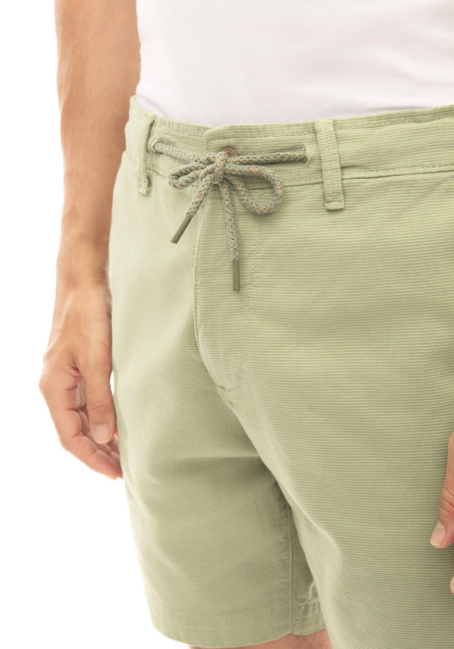 Shorts Sarja Masculino Jogger com Cadarço, VERDE CORAL. Shorts Sarja Masculino Jogger com Cadarço, VERDE CORAL, large.