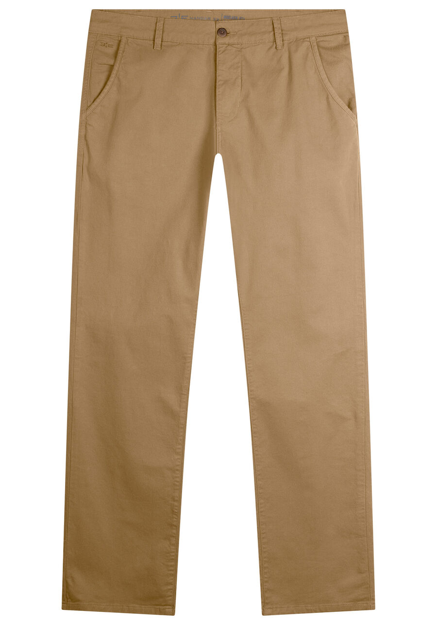 Calça Reta Radial Em Sarja De Alfaiataria Com Elastano, CAQUI RAIZ. Calça Reta Radial Em Sarja De Alfaiataria Com Elastano, CAQUI RAIZ, large.