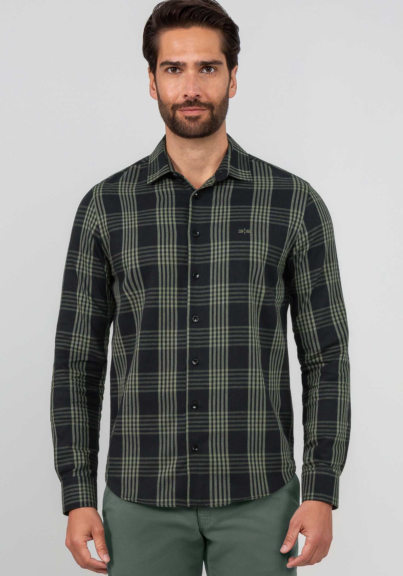 Camisa flanela sales preta masculina