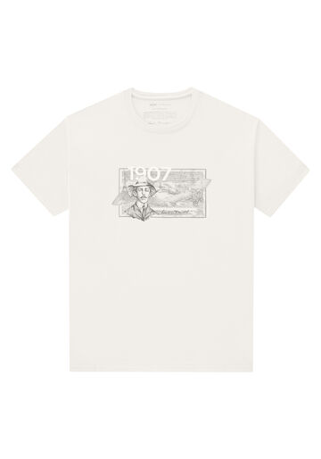 Camiseta Masculina Big & Tall Santos Dumont, BRANCO OFF WHITE, large.