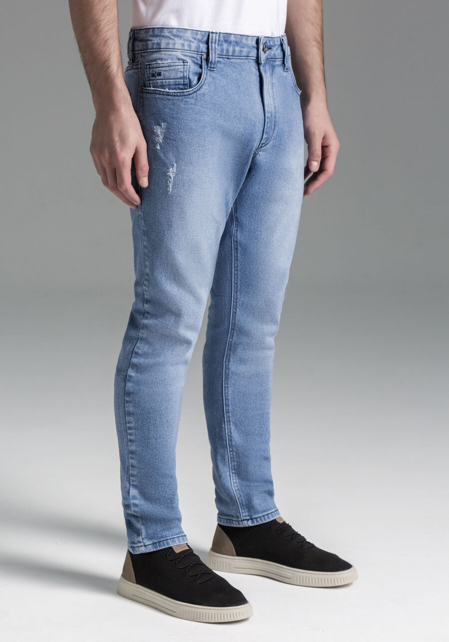 Calça Jeans Masculina Skinny Clara com Elastano, JEANS. Calça Jeans Masculina Skinny Clara com Elastano, JEANS, large.