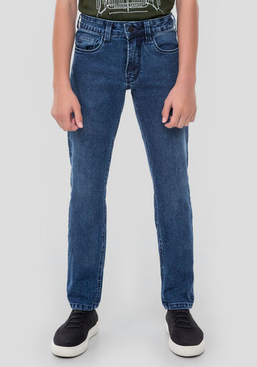 Calça Jeans Juvenil Slim com Elasticidade, JEANS, large.