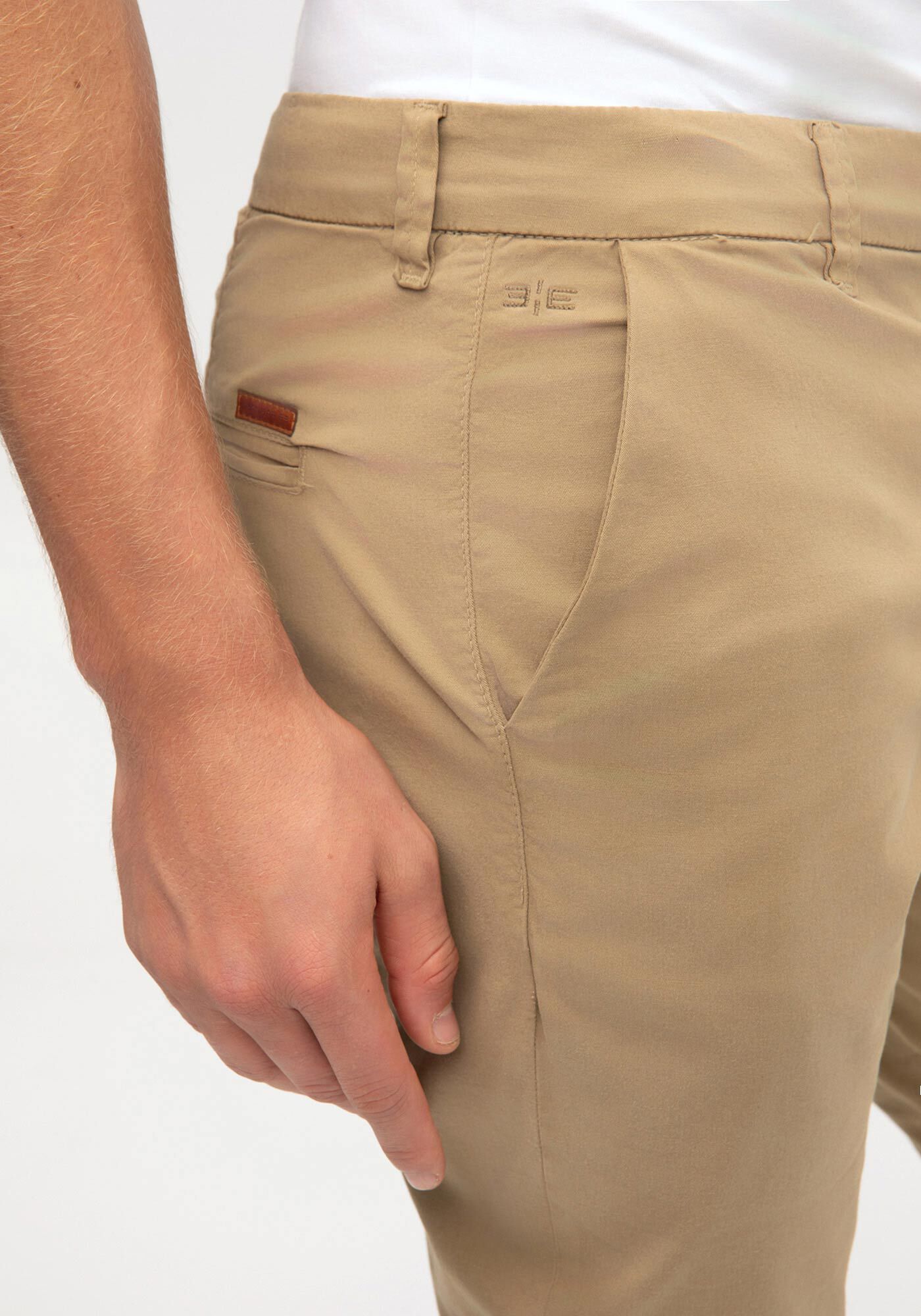 Cal&ccedil;a Skinny Turboh&eacute;lice Em Sarja Com Elastano, CAQUI RAIZ, large.