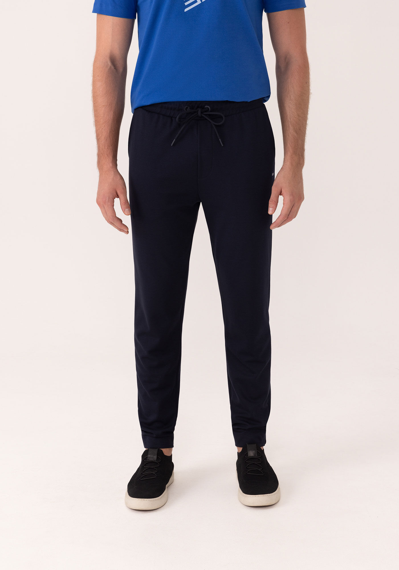 Cal&ccedil;a Slim Fit Com C&oacute;s El&aacute;stico E Cadar&ccedil;o, MARINHO IMPERIO, large.