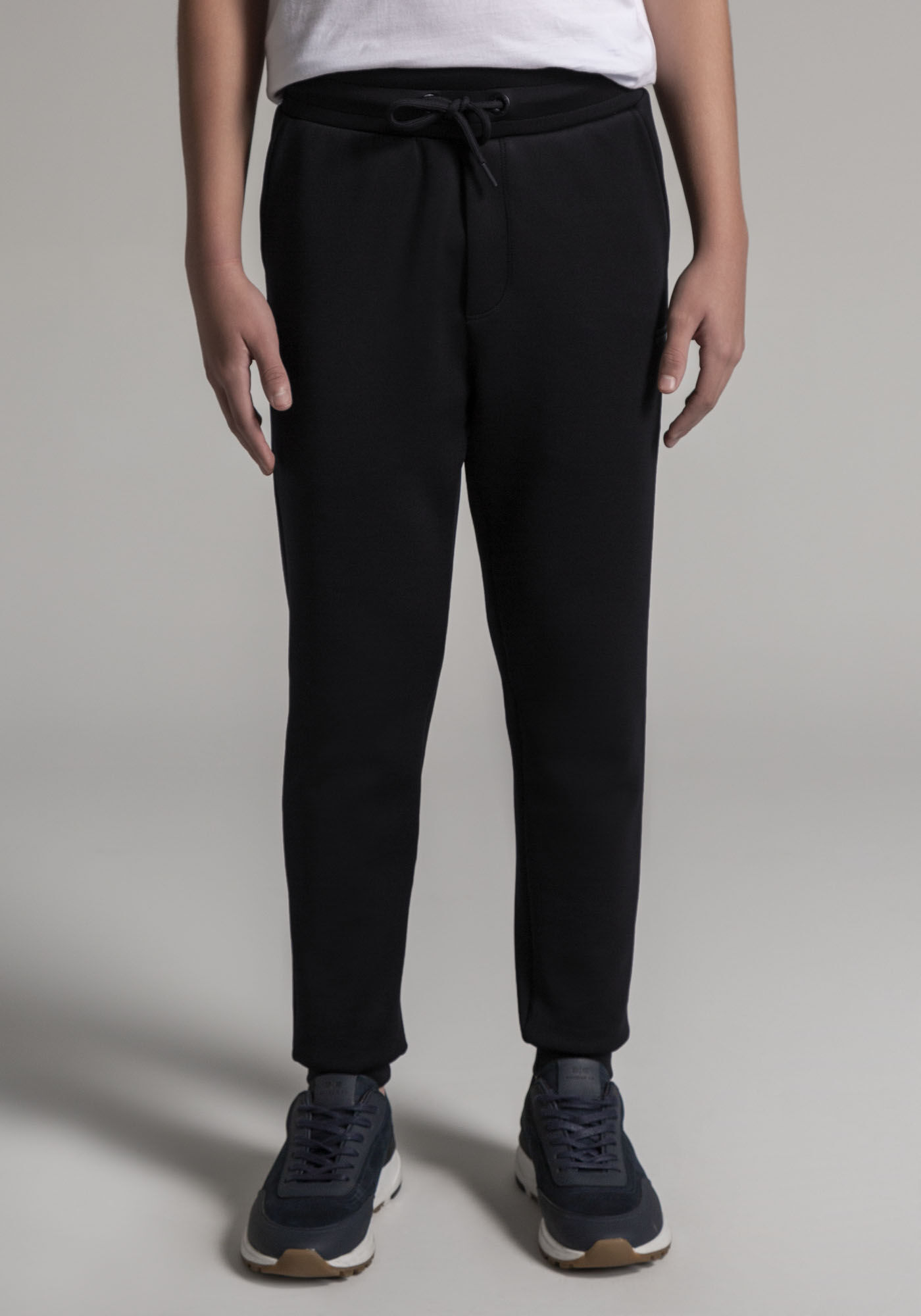 Cal&ccedil;a Jogger Juvenil em Moletom Splash, PRETO REATIVO, large.