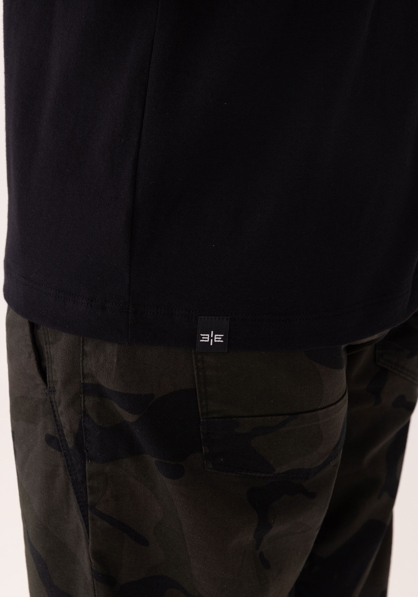 Camiseta De Algod&atilde;o Respons&aacute;vel Com Mangas Curtas, PRETO, large.