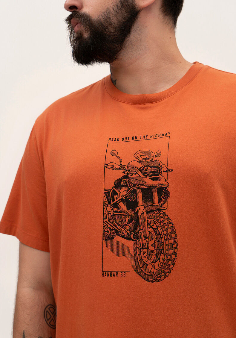 Camiseta Malha Natural Classic, LARANJA HAPPILY, large.