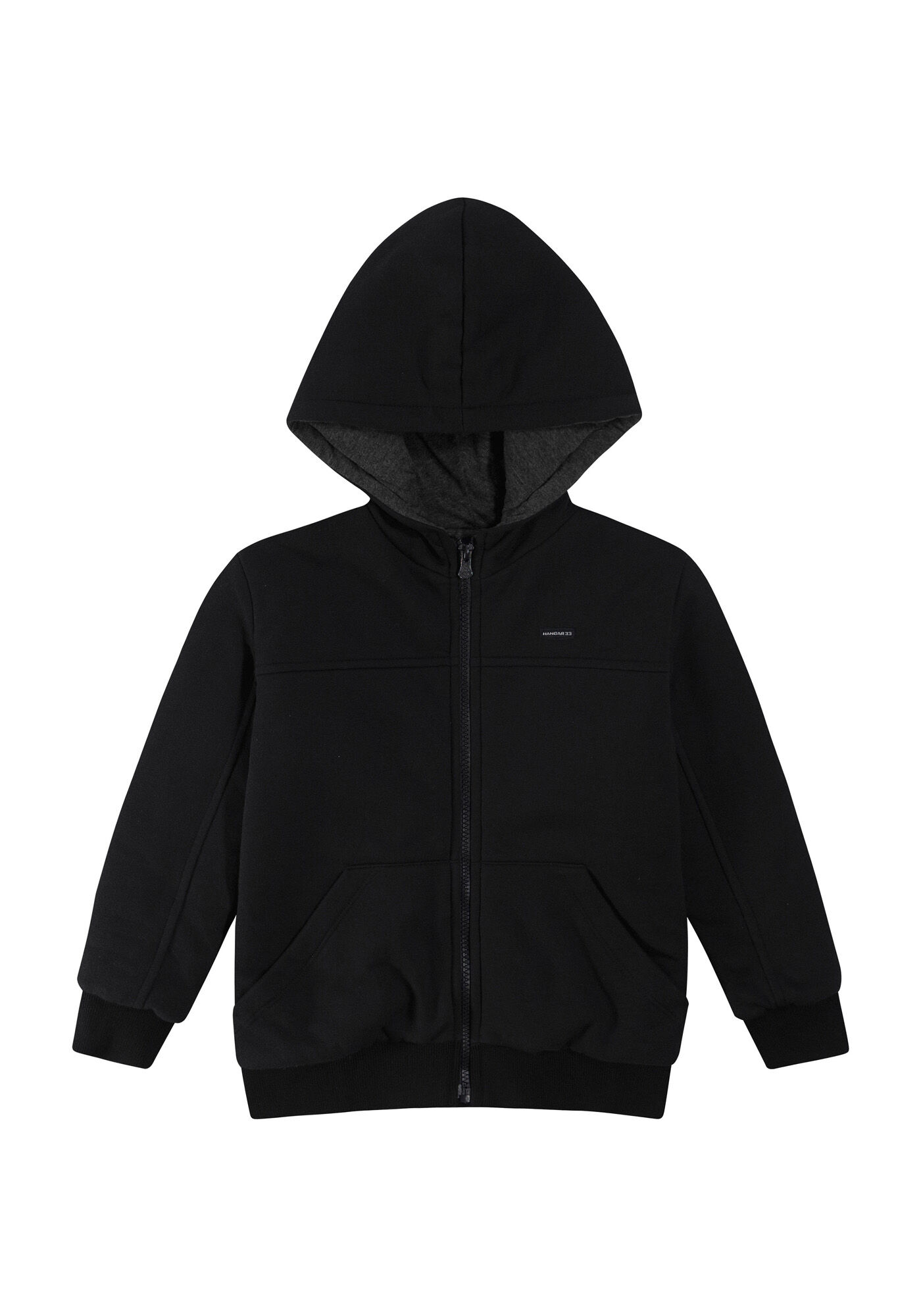 Jaqueta em Moletom com Forro Tal Pai Tal Filho Infantil, PRETO REATIVO, large.