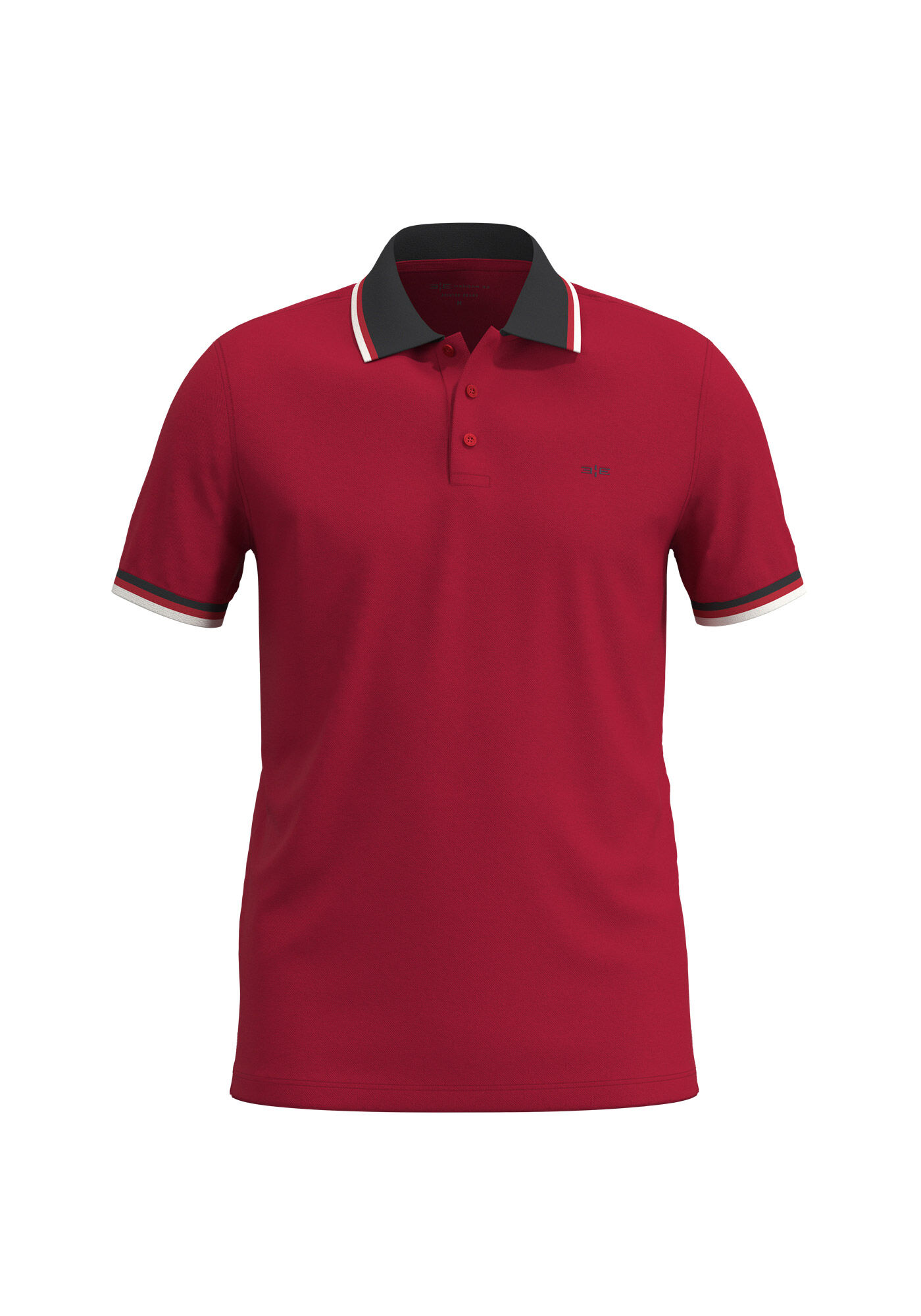 Camisa Com Gola Polo Em Malha Piquet Mercerizada, VERMELHO NATTY, large.