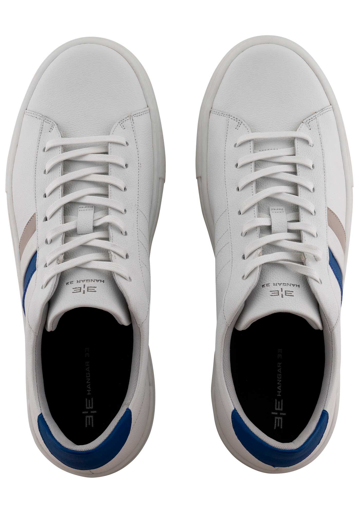 T&ecirc;nis Casual Masculino Com Recortes Laterais E Solado Reto, BRANCO, large.