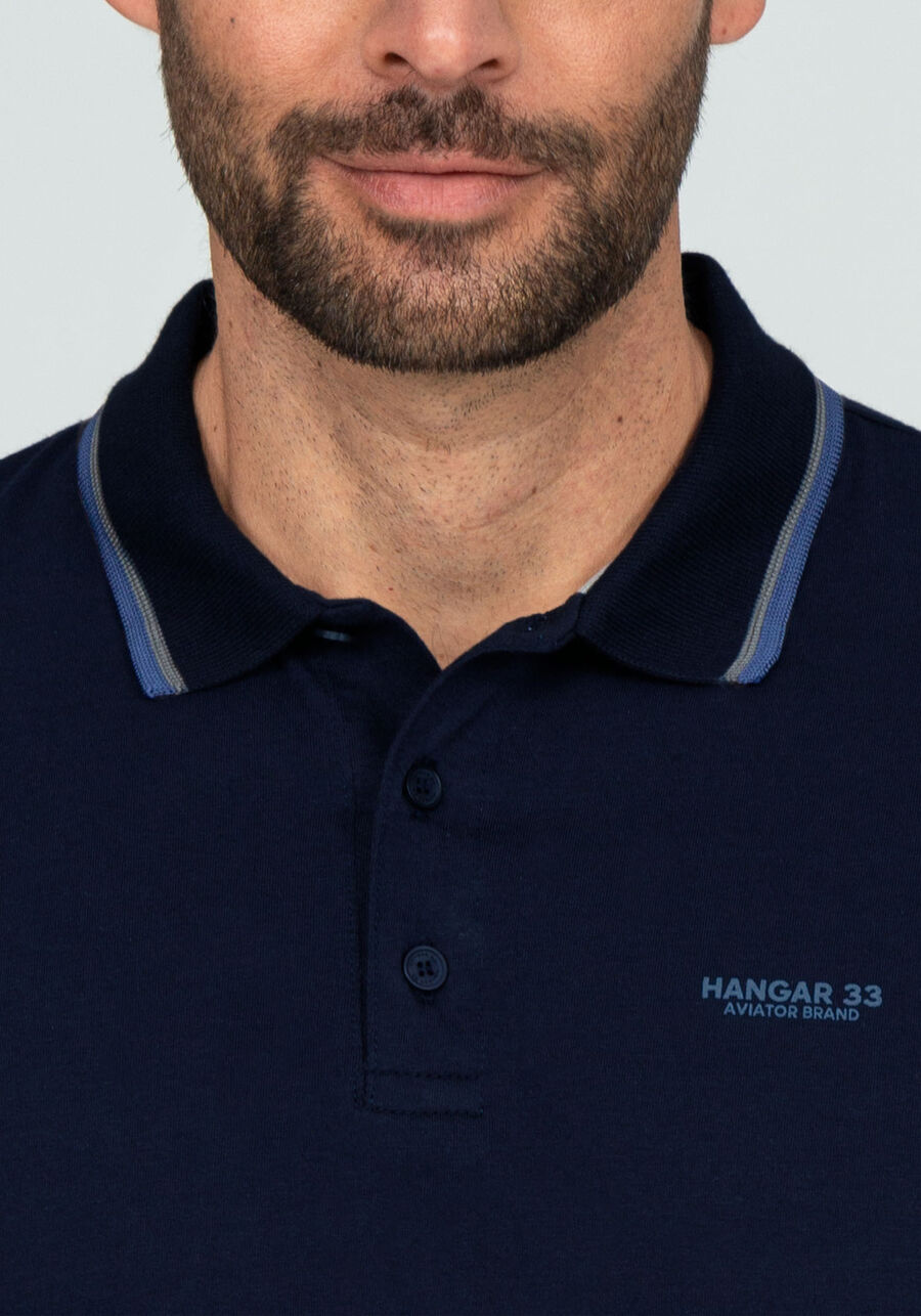 Camisa Polo Com Retilínea, MARINHO IMPERIO. Camisa Polo Com Retilínea, MARINHO IMPERIO, large.