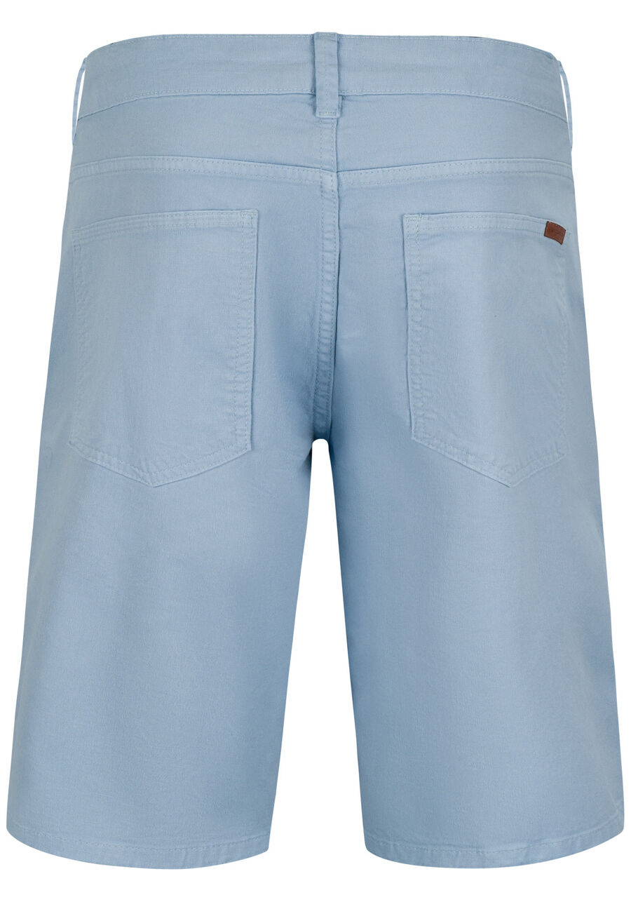 Bermuda Reta Radial Em Sarja Com Elastano, AZUL ATALAIA. Bermuda Reta Radial Em Sarja Com Elastano, AZUL ATALAIA, large.