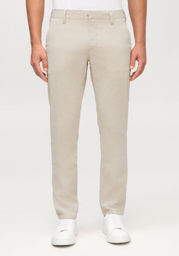 Calça Sarja Masculina Slim Chino, NATURAL. Calça Sarja Masculina Slim Chino, NATURAL, large.