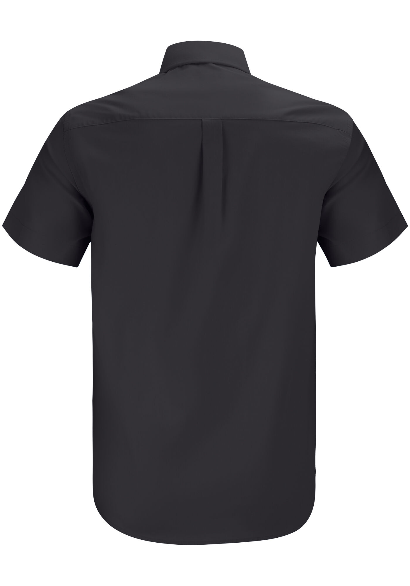 Camisa Comfort De Mangas Curtas Com Bolso Funcional Bordado, PRETO REATIVO, large.