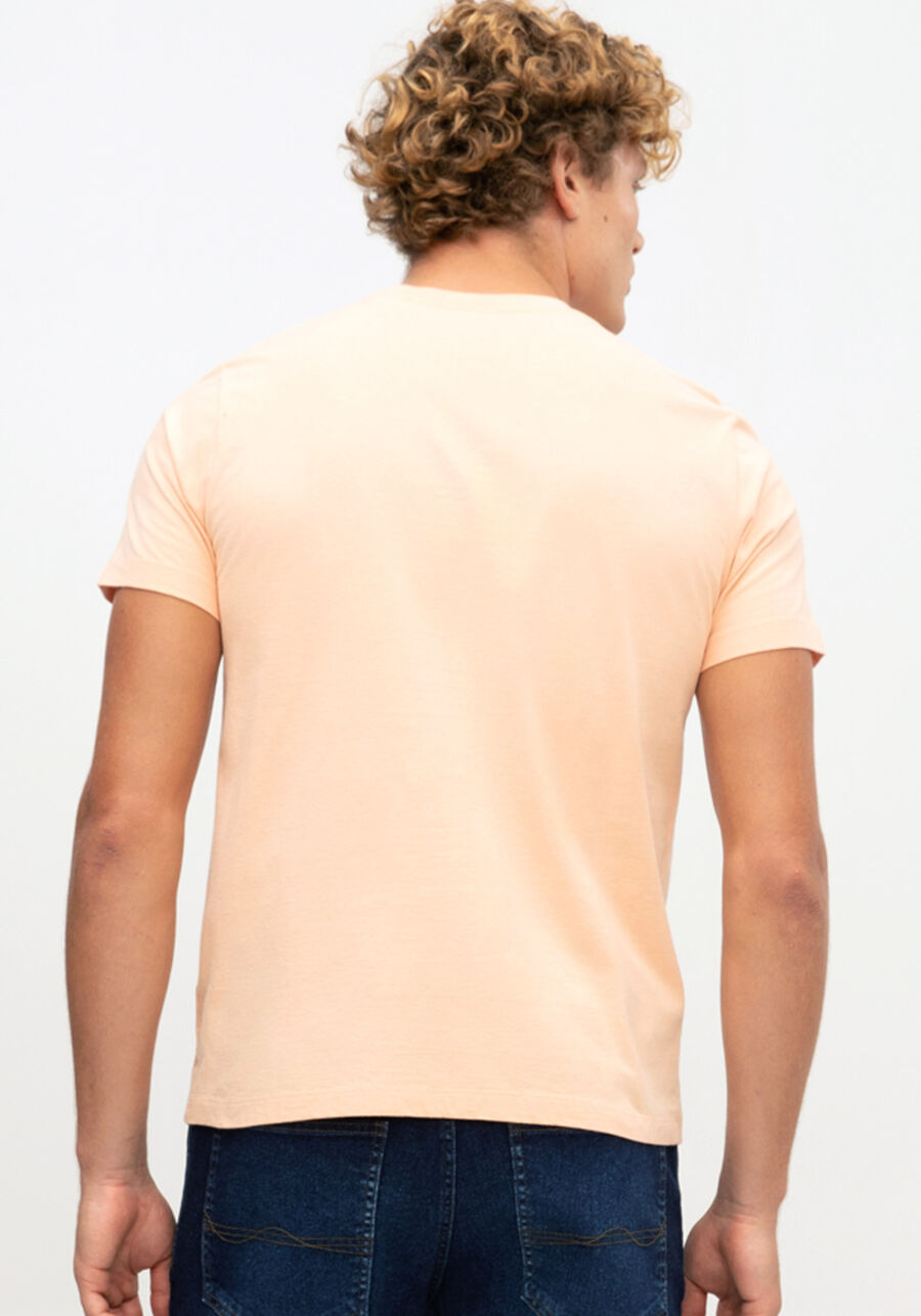 Camiseta Masculina em Malha com Estampa Just Fly, SALMAO ALESAN. Camiseta Masculina em Malha com Estampa Just Fly, SALMAO ALESAN, large.