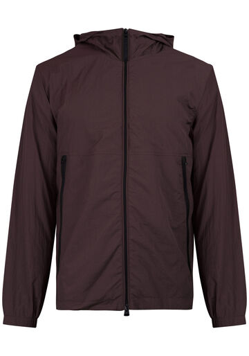 Jaqueta Corta Vento Com Capuz E Zíper Repele Água, MARROM EGGPLANT. Jaqueta Corta Vento Com Capuz E Zíper Repele Água, MARROM EGGPLANT, large.