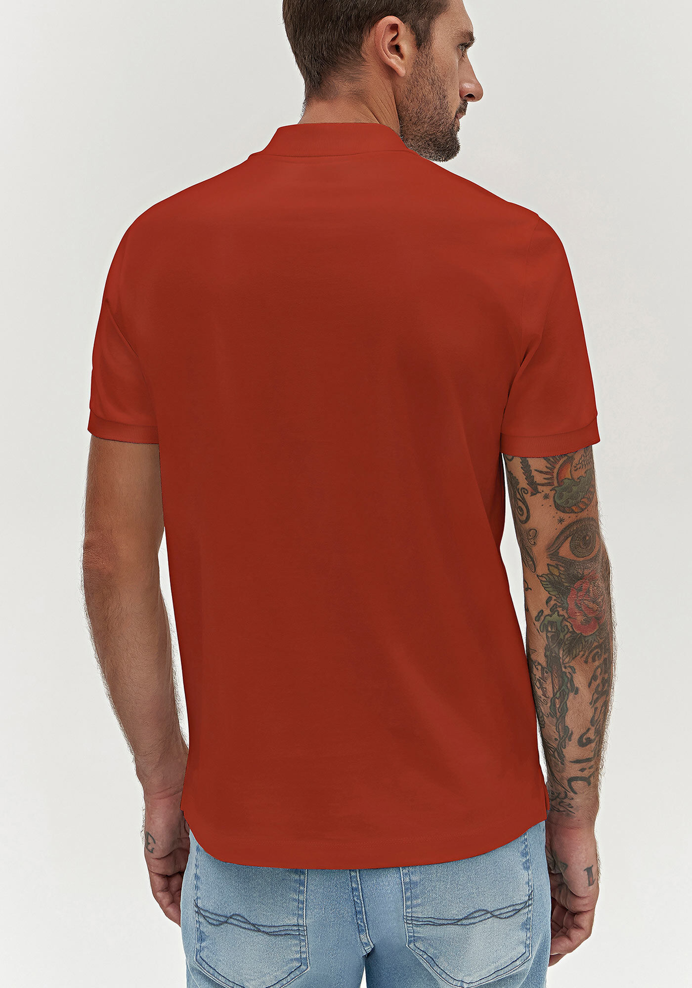 Camisa Polo Colors De Mangas Curtas Em Meia Malha De Algod&atilde;o, LARANJA TAURI, large.