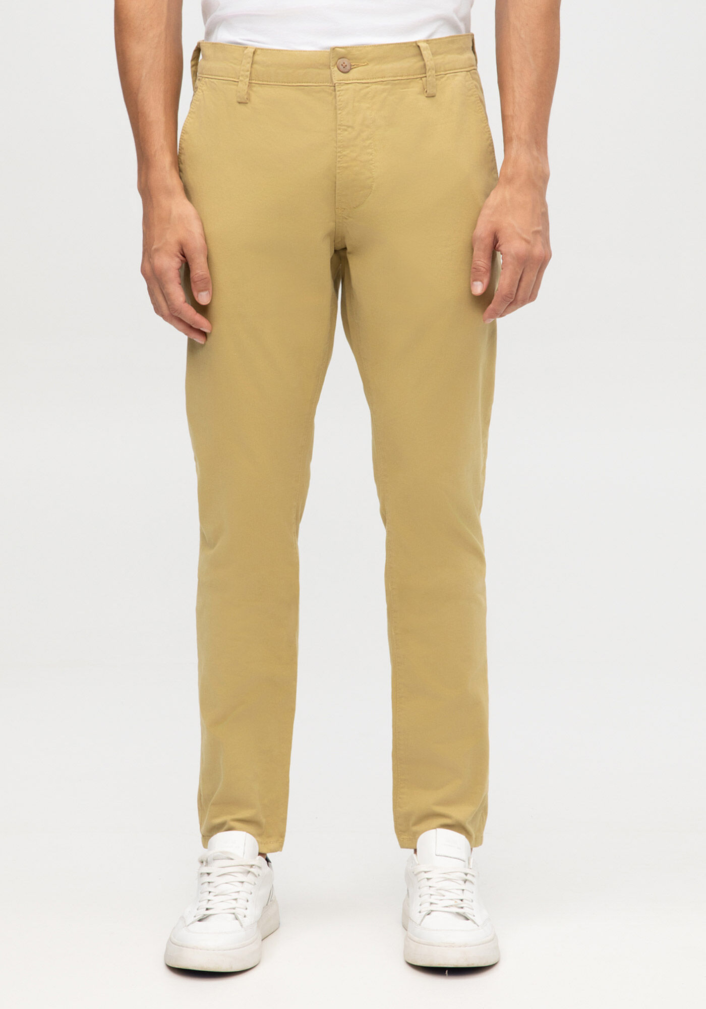 Cal&ccedil;a Skinny Turboh&eacute;lice Em Sarja De Alfaiataria, BEGE FUSION, large.