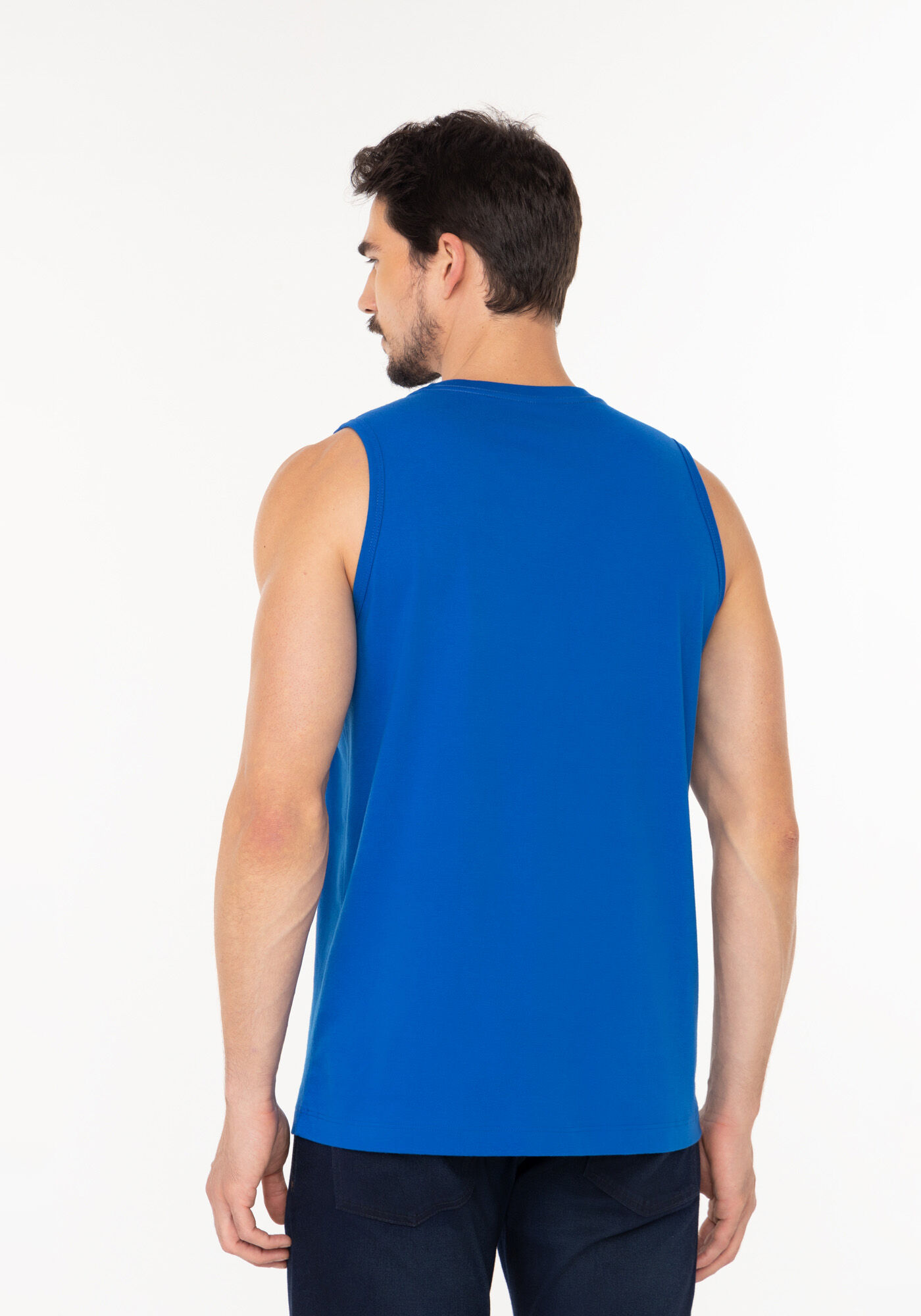 Regata Colors Em Meia Malha De Algod&atilde;o Respons&aacute;vel, AZUL SPECTRUM, large.