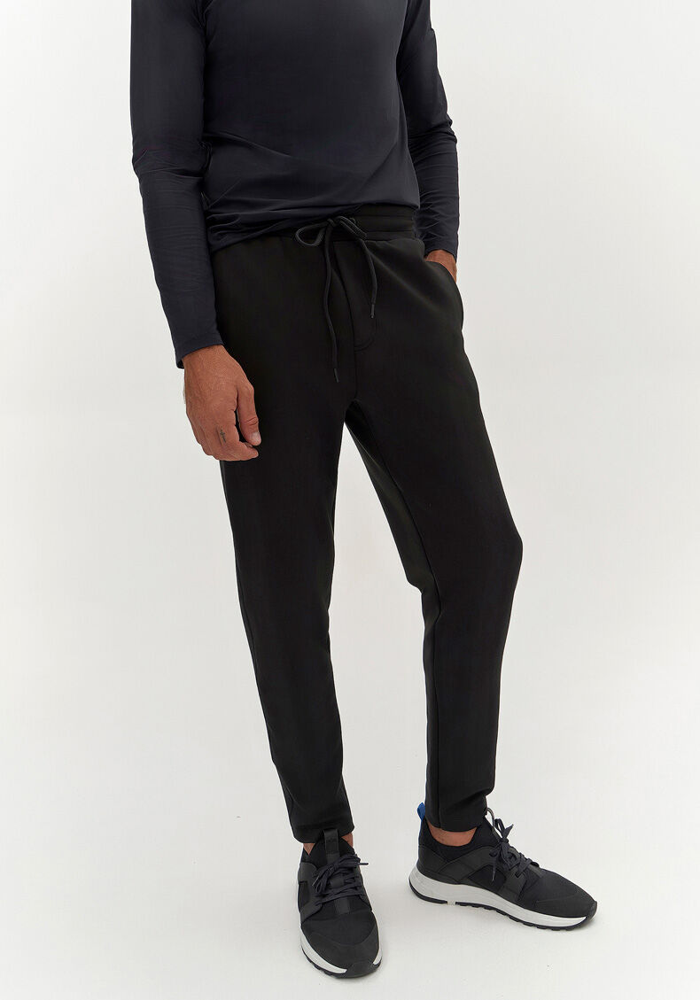 Cal&ccedil;a Masculina em Malha Poliamida com Cadar&ccedil;o, PRETO REATIVO, large.