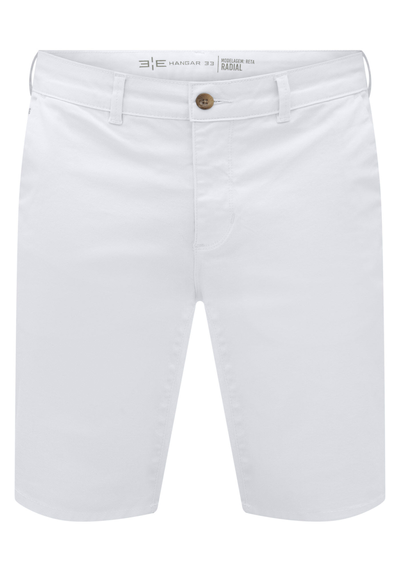 Bermuda Reta Radial Em Sarja Amaciada, BRANCO, large.