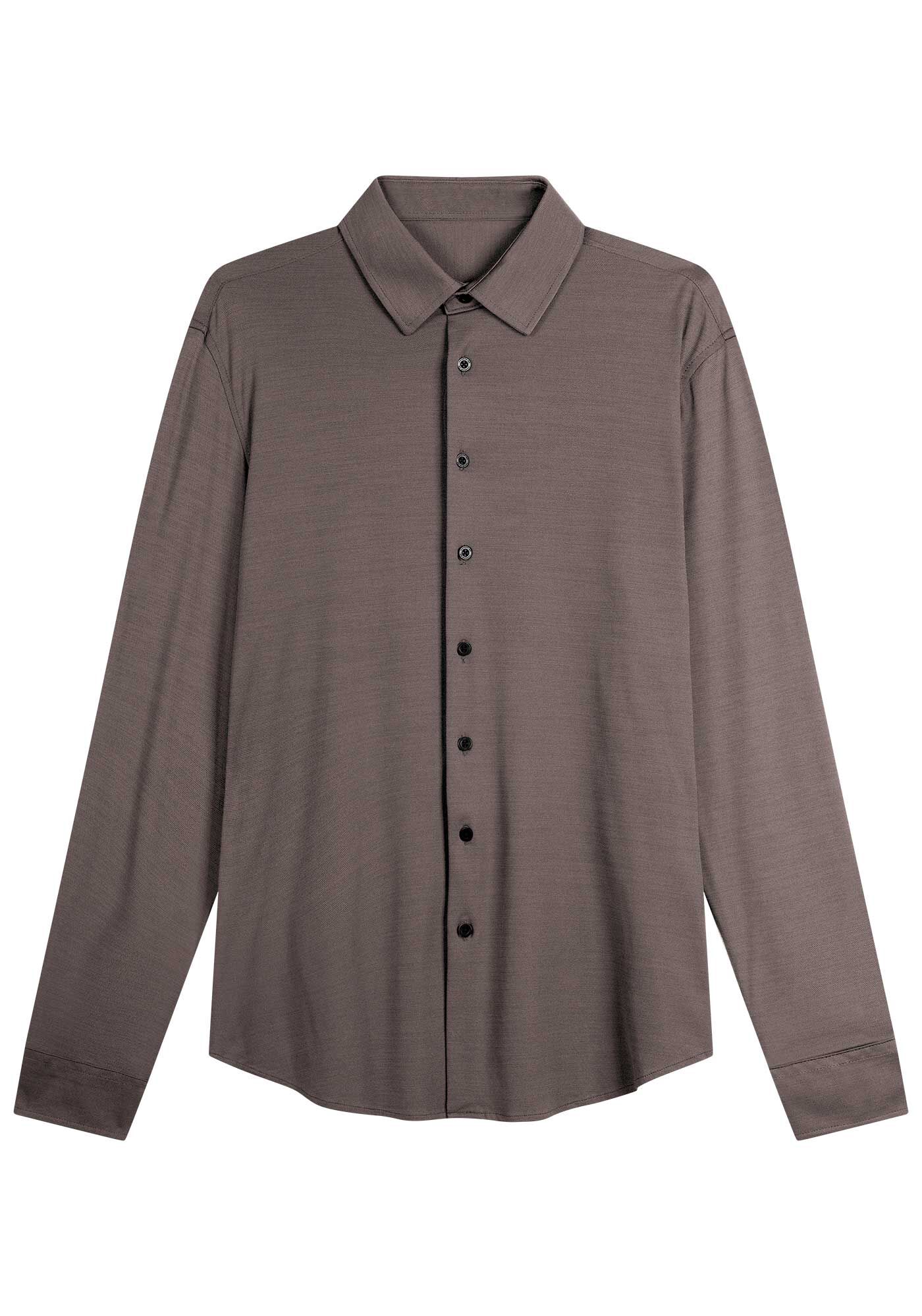 Camisa Masculina Slim Fit Com Mangas Longas E Prote&ccedil;&atilde;o Solar, CINZA NOTI, large.