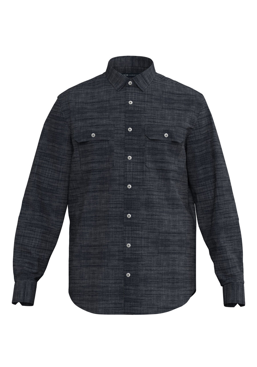 Camisa Comfort Masculina De Mangas Longas Com Bolsos, MARINHO ACTION. Camisa Comfort Masculina De Mangas Longas Com Bolsos, MARINHO ACTION, large.