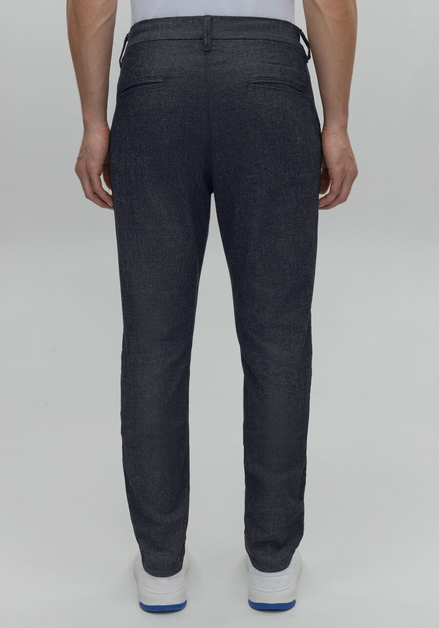 Calça Chino Slim Turbofan Em Sarja Com Elastano, MARINHO IMPERIO. Calça Chino Slim Turbofan Em Sarja Com Elastano, MARINHO IMPERIO, large.