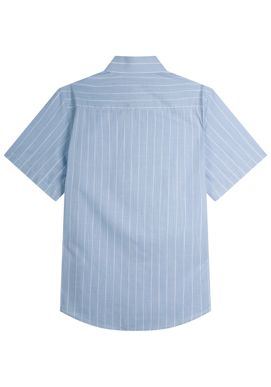 Camisa Masculina Manga Curta Flamê Listrada, AZUL CLARO. Camisa Masculina Manga Curta Flamê Listrada, AZUL CLARO, large.