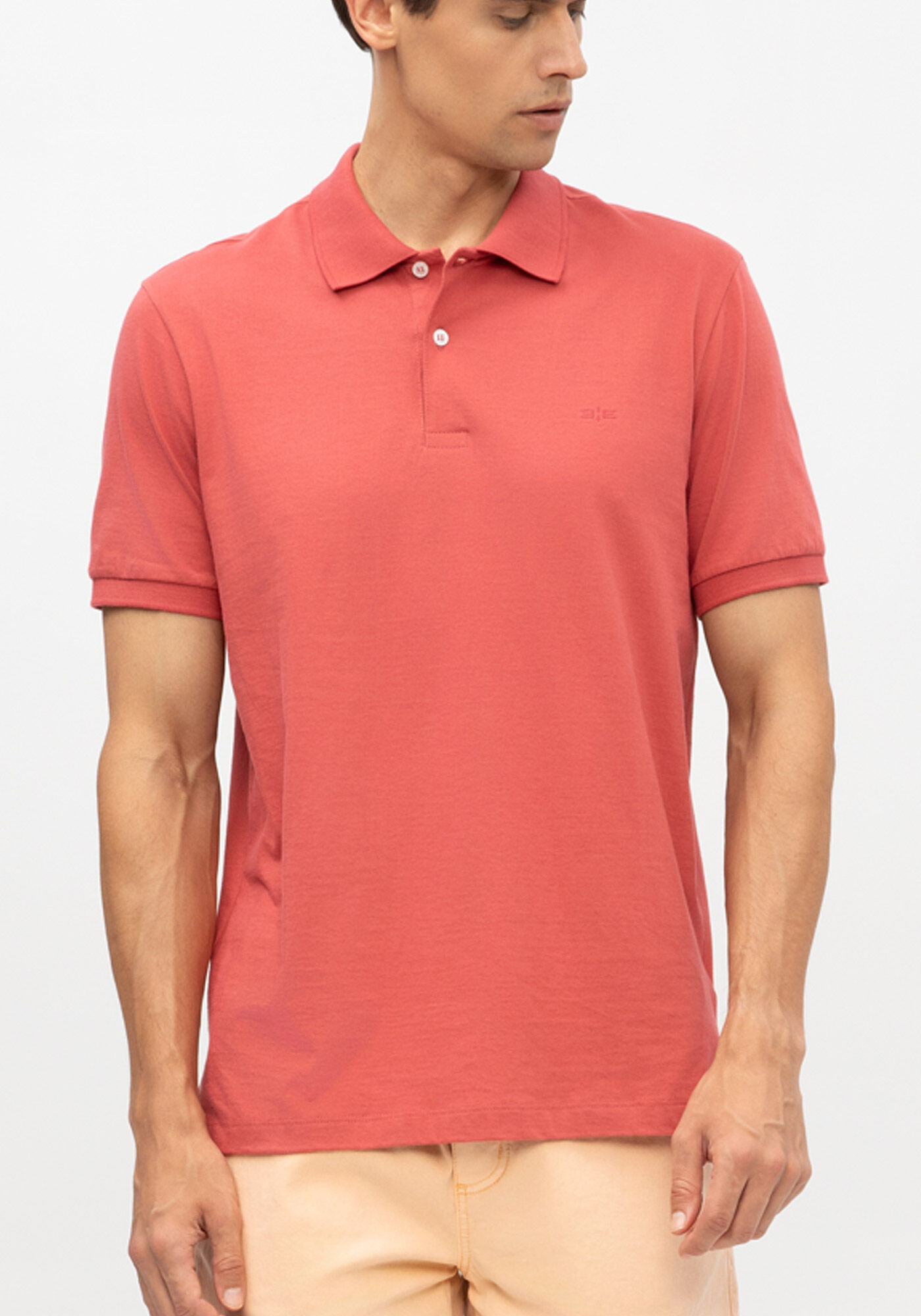 Camisa Polo Colors De Mangas Curtas Em Meia Malha De Algod&atilde;o, ROSA ASTRO, large.